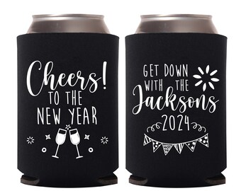 Personalized Can Coolie, New Years Favors, New Years Party Favors, New Years Can Coolers, New Years Eve Party, New Years Party, Favors (120)