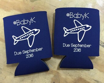 Baby Shower Favors, Plane Baby Shower Can Coolers, Baby Shower Party Favors for Boy, Gender Reveal Party Favors, Baby Shower Keepsake (67)