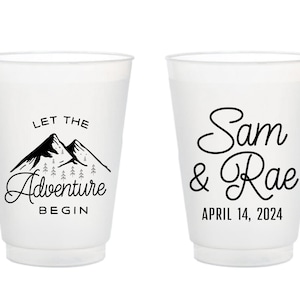 Personalized Favors Wedding Frosted Cups, Custom Favor Wedding Frosted Cups, Frosted Cups as Wedding Favors, Personalized Frosted Cups (289)