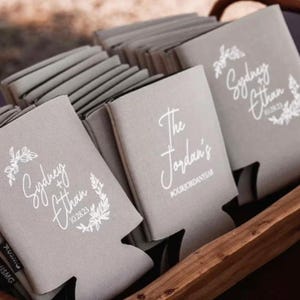 Wedding Can Cooler Custom Wedding Favor Can Coolers, Personalized Can Holders, Personalized Beer Huggers, Can Coolers, Wedding favors (372)