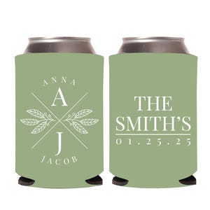 Personalized Wedding Can Cooler Favors, Custom Wedding Can Coolers, Can Cooler Wedding Favors, Customized Can Coolers as Wedding Gifts (625)