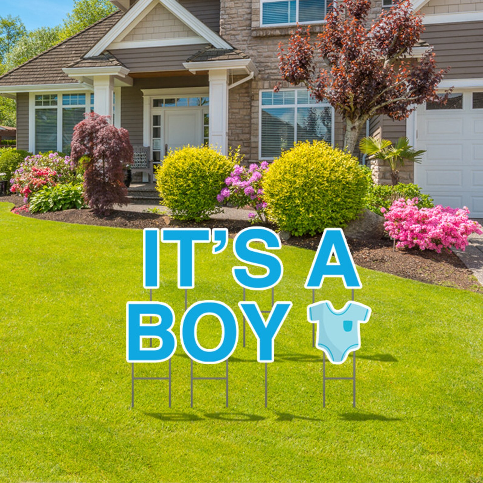 It's A Boy Yard Sign It's A Boy Lawn Letters Etsy