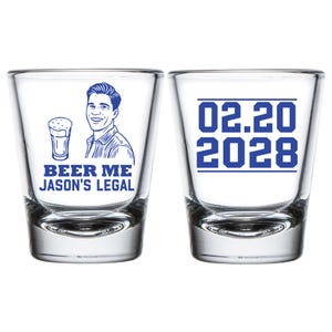 Beer Me Birthday Shot Glass, Personalized Birthday Shot Glasses, Custom Birthday Shot Glass Favor, Custom Birthday Shot Glasses Favors (656)