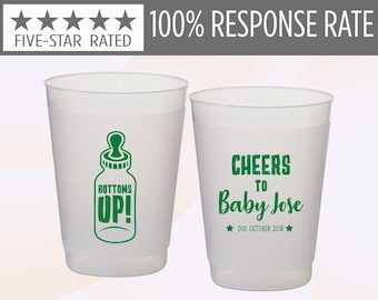 Gender Reveal Baby Shower Cups, Party Favors, Baby Shower  Frosted Cups, Baby Shower Favors, Custom Cups, Personalized Cups, Frost Cups 157