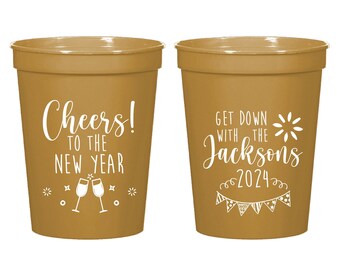 New Years Eve Stadium Cups, New Years Party Favor Stadium Cups, Cheers To The New Year, Party Favor Beer Stadium Cups New Years Party (120)