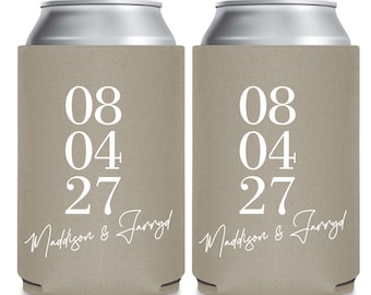 Custom Love Can Coolers, Personalized Can Coolers, Custom Wedding Beer Hugger as Favors, Can Coolers Favors, Can Coolers for Parties (541)