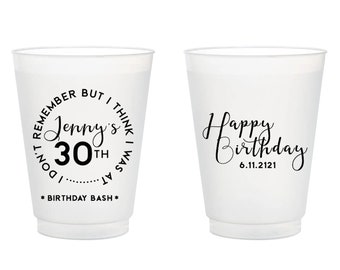 Personalized Birthday Party Cups, 30th Birthday Party Cups, Birthday Party Favors, Birthday Party Cups, 30th Birthday Party Favor Cups (322)