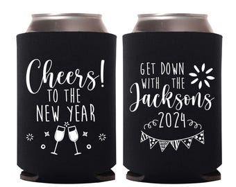 Personalized Can Cooler, New Years Favors, New Years Party Favors, New Years Can Coolers, New Years Eve Party, New Years Party, Favors (120)