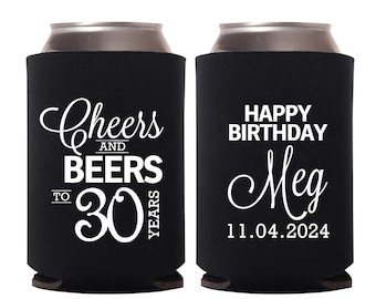 Enfriadores de latas de cumpleaños - Recuerdos personalizados de enfriadores de latas para fiestas de cumpleaños - Enfriadores de latas de cumpleaños personalizados (34)