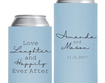 Hochzeit Gunsten Dosenkühler, Hochzeit Bier Hugger Gunst, Hochzeit personalisiert Dosenkühler, kundenspezifischer Bierdosenkühler für Hochzeit (651)