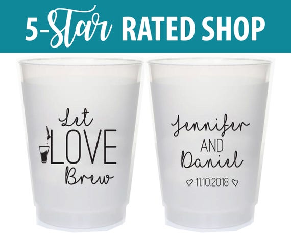 Plastic Cups Custom Wedding Cups Custom Wedding Cups Rehearsal Dinner Cups Custom Cups Stadium Cups 12oz Personalized Cups Party Cups