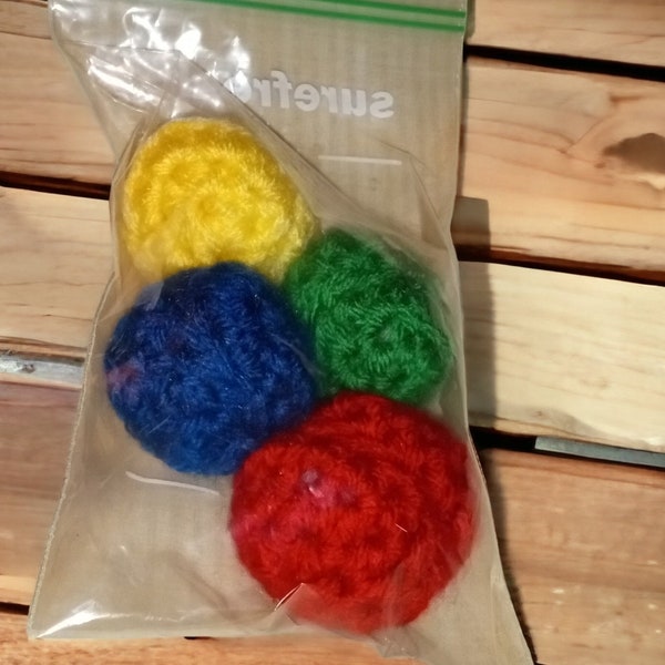 Cat Toys, Catnip Ball Toys, 4-pack,Handmade Crochet Organic
