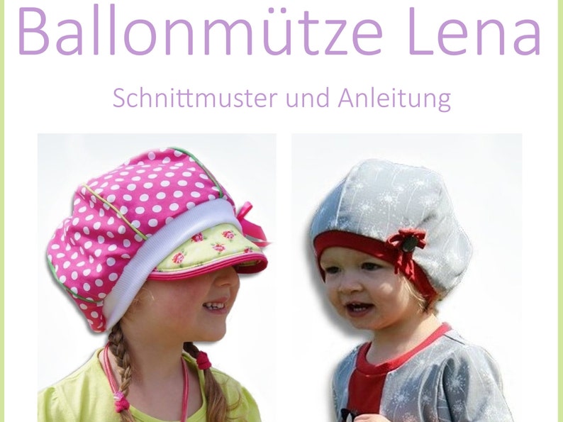 E-Book Schnittmuster Kindermütze ebook Ballonmütze Anleitung auf DEUTSCH afbeelding 1