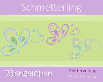 Plottervorlage Schmetterling Schmetterlinge Datei DEUTSCH