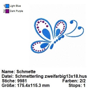 Stickdatei Schmetterling Schmetterlinge 10x10 Anleitung auf DEUTSCH Bild 4