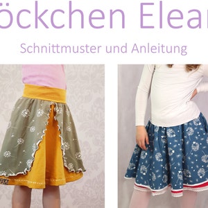 Ebook Schnittmuster Kinderrock Gr. 80 164 e-Book Anleitung auf DEUTSCH afbeelding 1