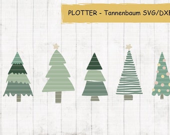 Plottervorlage Tannenbaum Tannenbäume SVG DXF