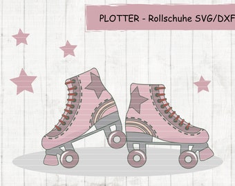 NEU!!! Plottervorlage Rollschuhe roller skates DEUTSCH