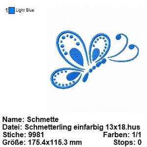 Stickdatei Schmetterling Schmetterlinge 10x10 Anleitung auf DEUTSCH Bild 3