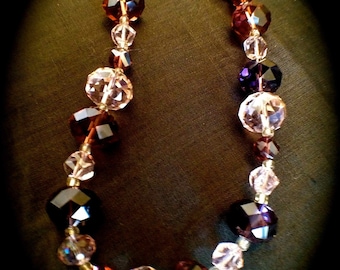 Chunky Sterling Silver Faceted Statement Necklace