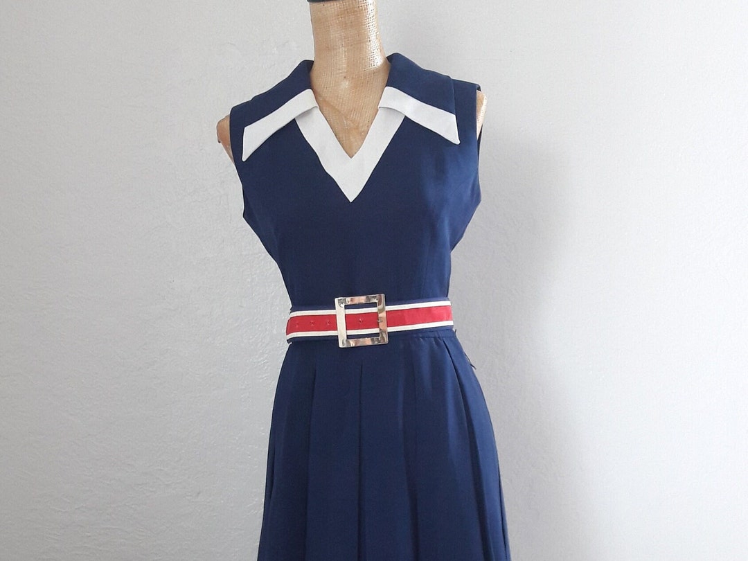navy red white dress Red, White and Blue Pinup Dress