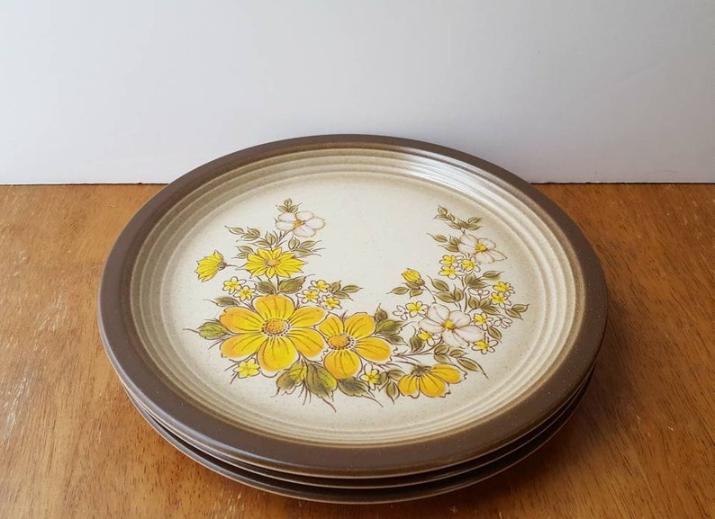 3 Wallace Heritage Painted Desert Summer Morn Dinner Plates
