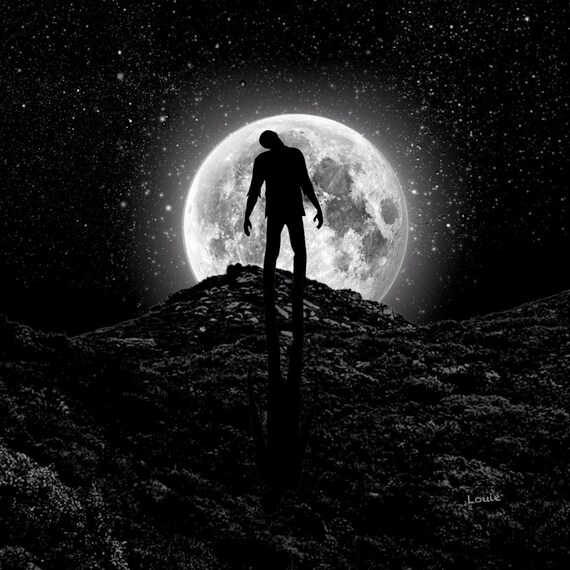 Moon Walker Canvas Art Inspired By The Walking Etsy