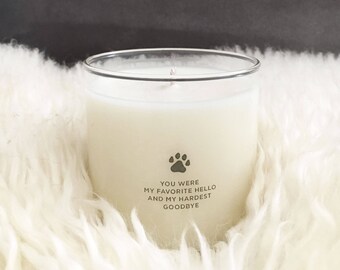 pet remembrance candle