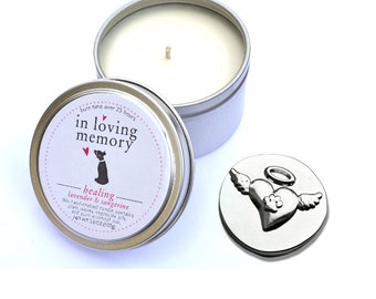 Dog Candle & Pet Loss Token Gift set - Dog candle + Pet Loss Gifts - Dog memorial - Memorial Gift - Pet Memorial - Pet Loss - Pet Sympathy