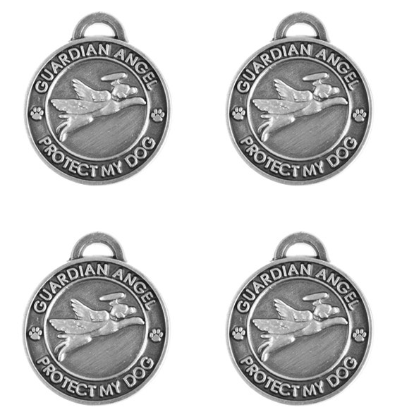 Guardian Angel Dog Tag Bundle Set of 4 Save 12 Dollars Pet ID Tags Guardian Angel Guardian Dog Dog Tags Pet Tags Pet Charm Etsy
