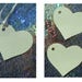 Heart shaped tags with or without ribbon Quality 300gsm Ivory hammer effect card