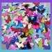 Pack of 100 + + Butterflies. Multicoloured. Good value pack. Weddings. Decorating. Card making