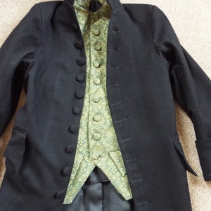 Georgian Gentleman&#39;s Coat, suitable for Dickens characters, Poldark,  theatrical, steampunk, or adapted for Nelson or Napoleon uniforms