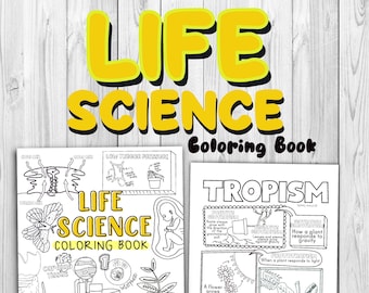 Life Science Educational Coloring Book