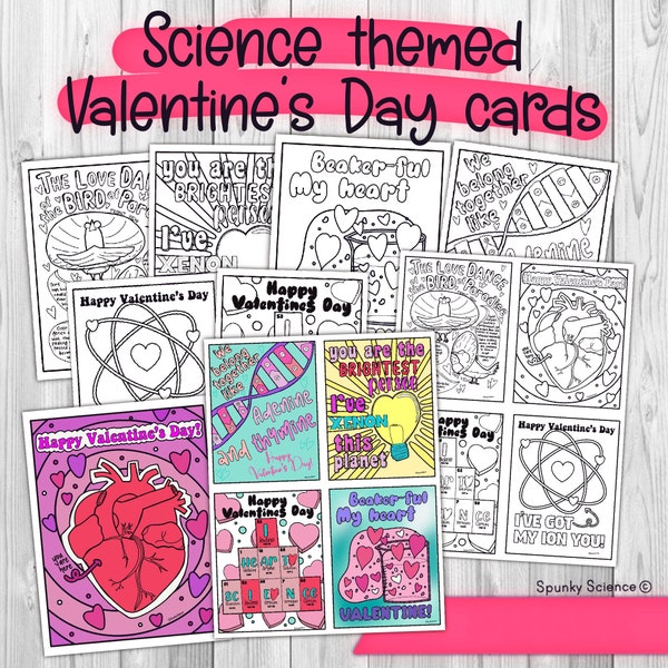 Valentine’s Day Cards- Science Themed