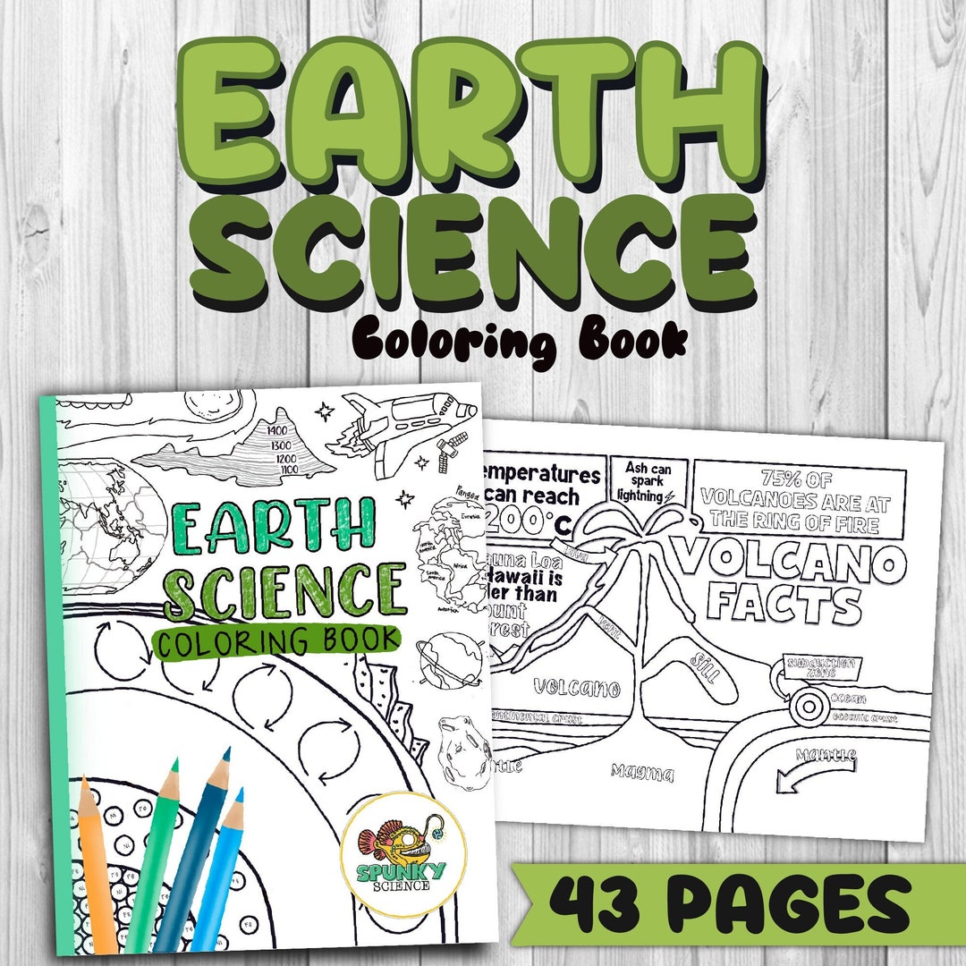 Earth Science Coloring Book - Etsy