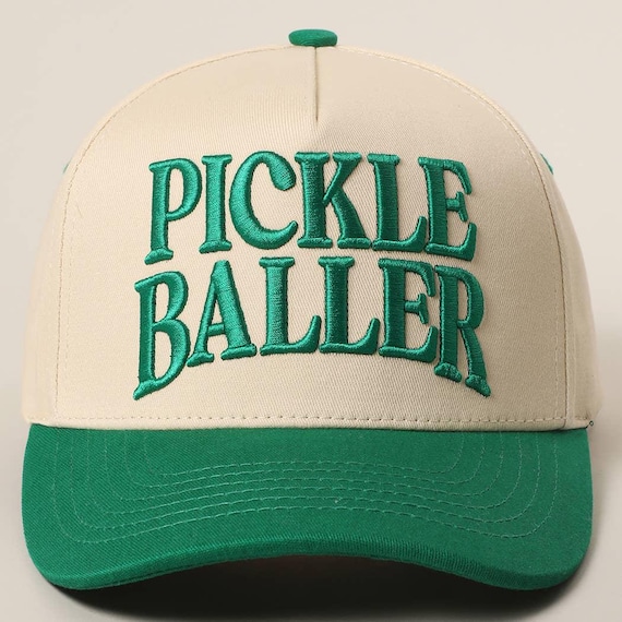 PICKLE BALLER Cream and Green Pickle Baller Hat C.C ® Pickle Baller - Green - Truly Contagious main image 3