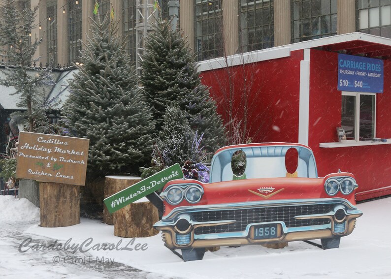 Detroit Christmas Cards christmas Card Set 1 5 Scenes 10 Etsy