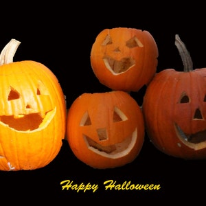 Halloween cards (pumpkin Jack O Lanterns) - muah ha ha ha - card set, notecards