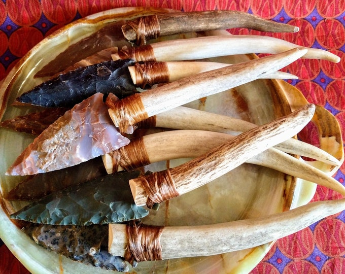 Antler Knife Two Prong Handle Etsy
