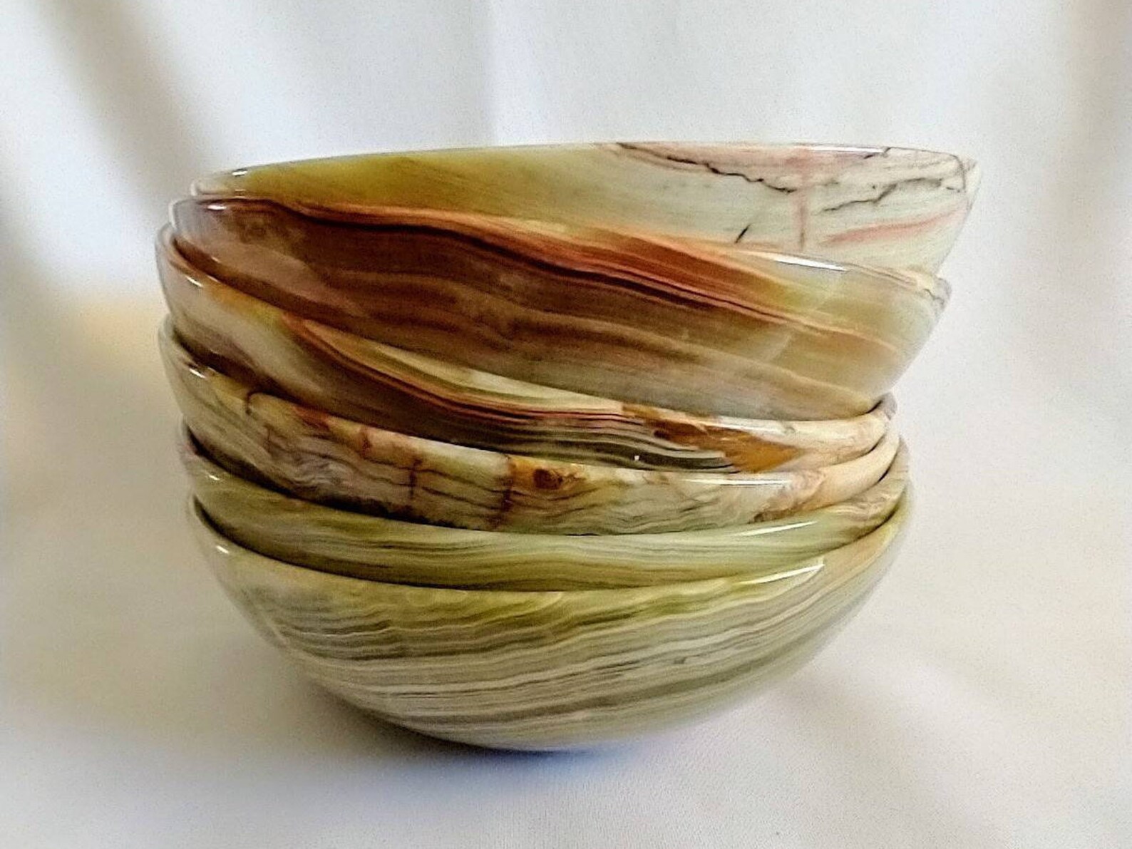 Onyx Bowl 6 Large Green Onyx Bowl Etsy