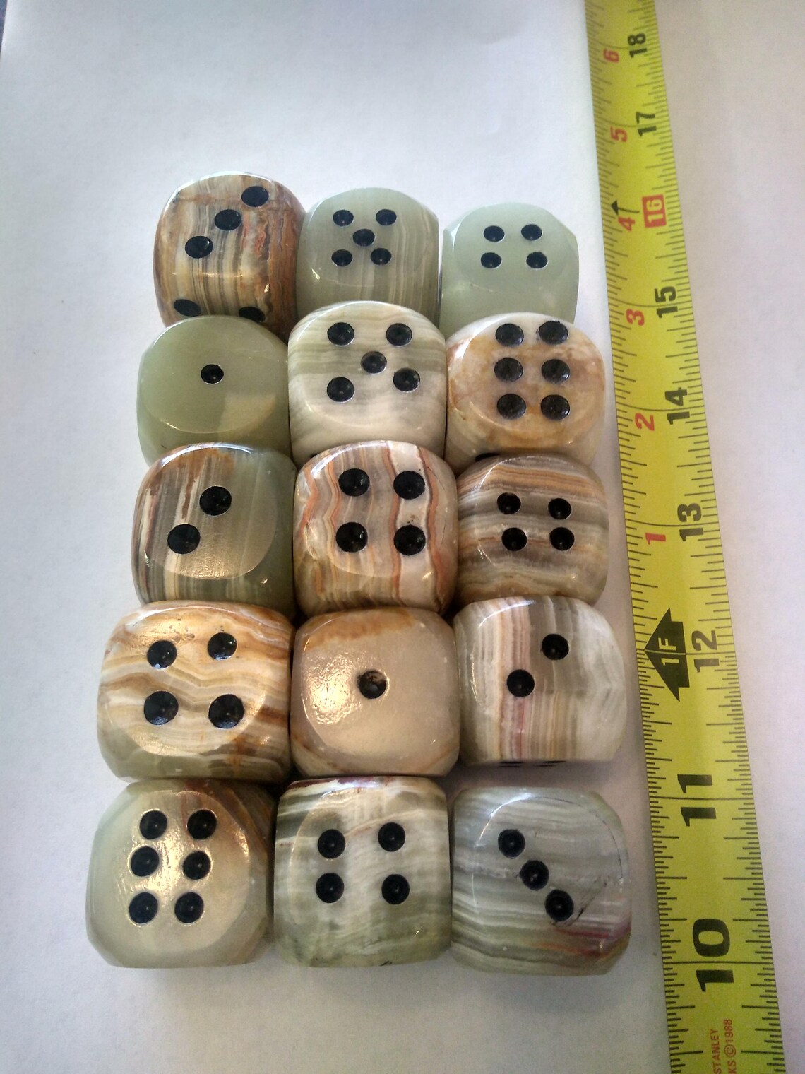 Onyx Dice 2 piece Set Stone Dice Made of Onyx Etsy