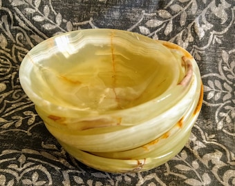 Crystal Bowl 4" Green Onyx Bowl