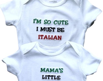 Embroidered Baby Bodysuit, Machine Embroidered Bodysuit, Italian Bodysuit, Personalized Baby Bodysuit, Bodysuit, Baby Bodysuit, Italian Baby