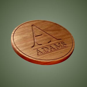 Large Letter With Name Under, Trivet, Family Name Trivet, Personalized Trivet, Wooden Trivet, Casserole Dish Trivet