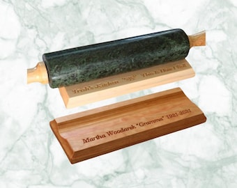 Personalized Rolling Pin Holder, Wood Kitchen Organizer, Kitchen Decor, Baker Gift, Baking Accessories
