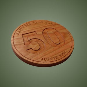 Birthday Trivet, Personalized Trivet, Wooden Trivet, Casserole Dish Trivet