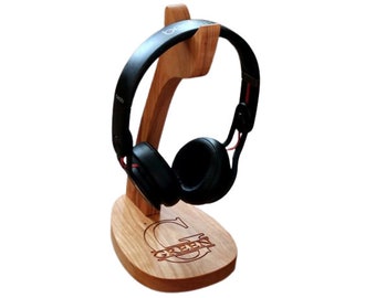 Monogram Headphone Stand, Headphone Stand, Wooden Headphone Stand, Personalized Headphone Stand, Custom Headphone Stand, Gamers Gift