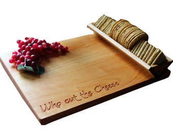 Who Cut The Cheese, Personalized Cheeseboard, Personalized Cheeseboard, Charcuterie Board, Cheeseboard WITH or WITHOUT Cracker Tray