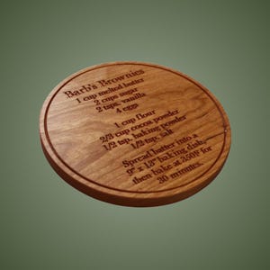 Family Recipe Trivet, Wood Trivet, Trivet, Personalized Trivet, Wooden Trivet, Casserole Dish Trivet